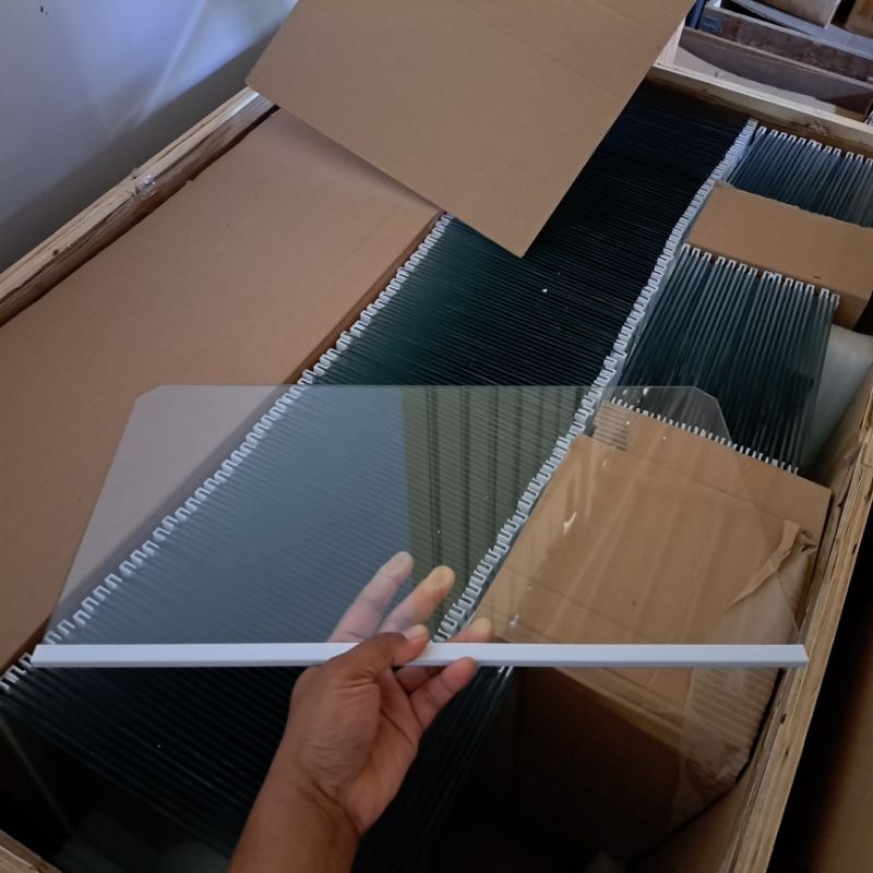 RAK KACA RAK TENGAH KULKAS SHARP 1 PINTU 46,5CM X 25CM ORIGINAL