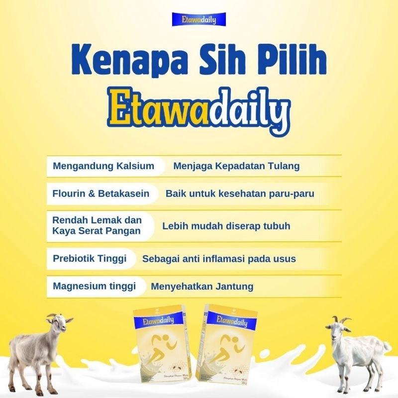 

susu etawadaily bubuk plus madu BPOM 200g asli 100%