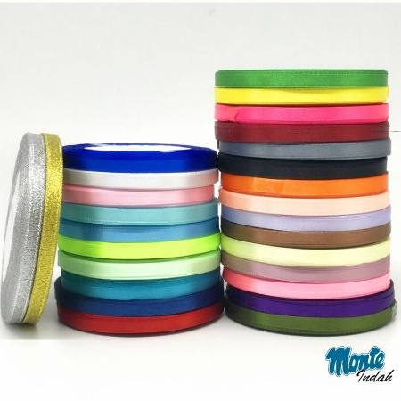 

Pita Satin 1/4" inch = 0.62 cm Untuk Kerajinan Aksesoris Pita Kado Part 2 / PITA KADO / PITA SOUVENIR / DIY