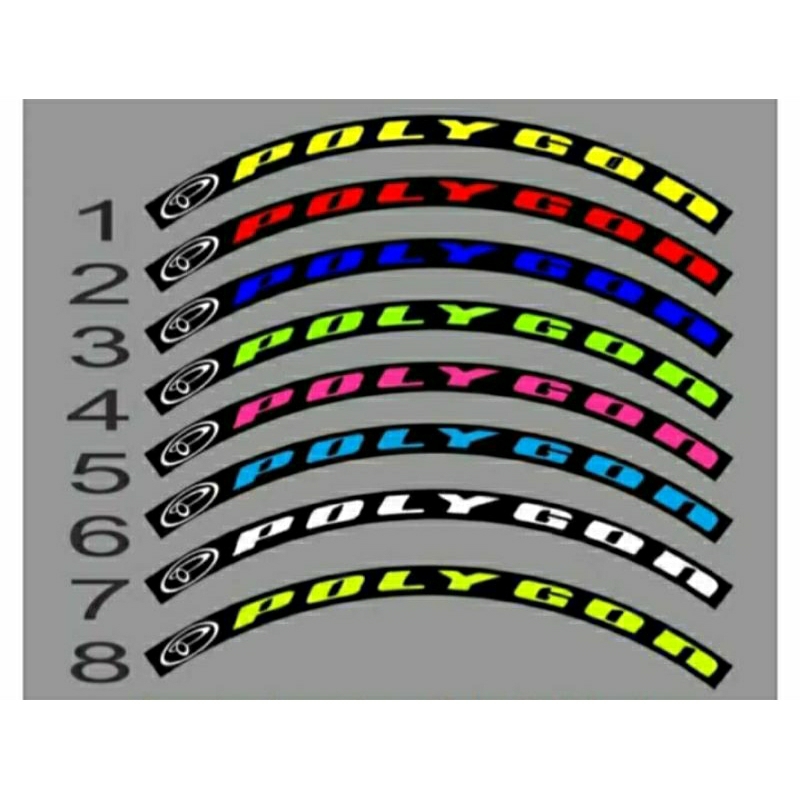 stiker decal velg rim sepeda MTB Polygon
