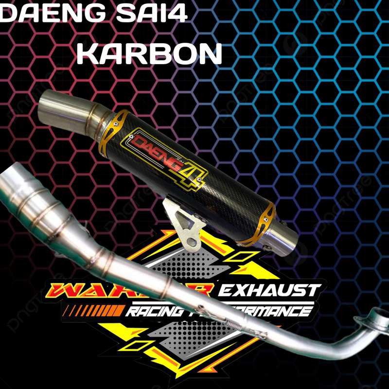 knalpot racing Daeng sai4 karbon jupiter vega revo blade supra shogun kharisma astrea dll