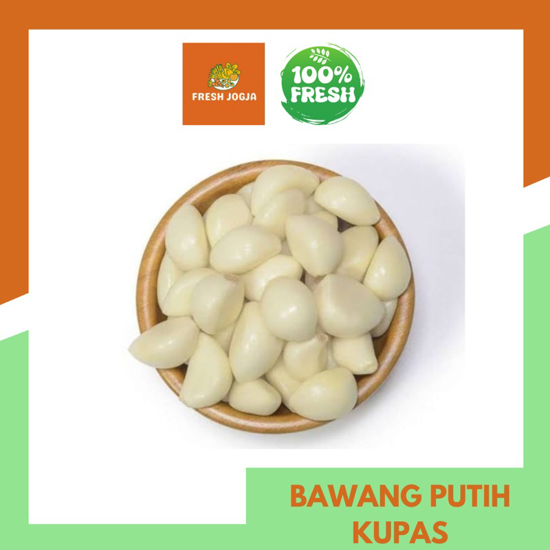 

Bawang Putih Kupas per 250gr | Fresh Jogja