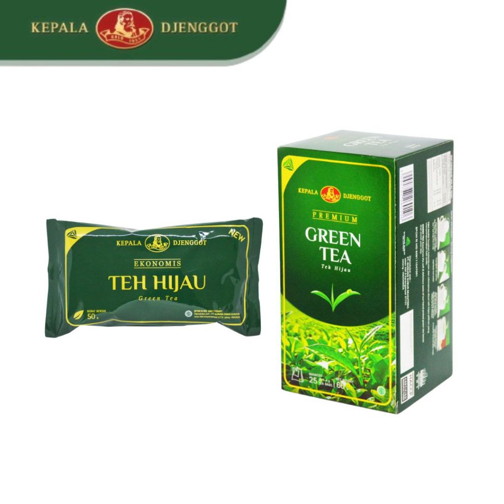 

Kepala Djenggot Green Tea Sachet Ekonomis 50 gr & Green Tea Premium 25's 60 gr