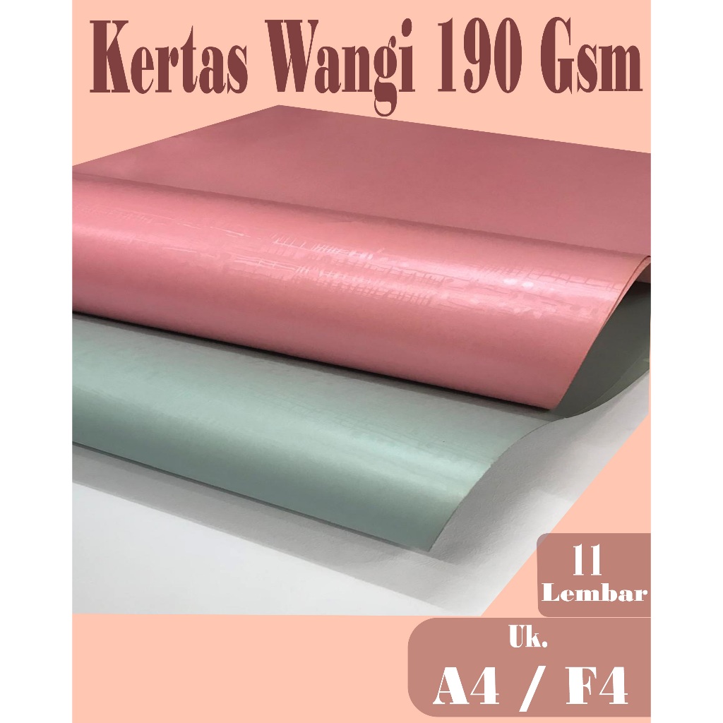 

Kertas Wangi 190 Gsm Warna Pink , Biru , Ukuran A4 ( 21 X 29,7 CM ) , F4 ( 21,5 X 33 CM ) , 11 Lembar