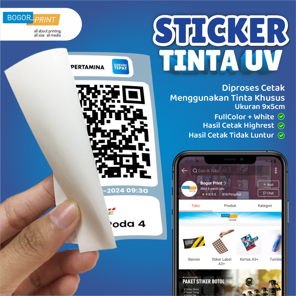 

Sticker Tinta UV Barcode Pertamina