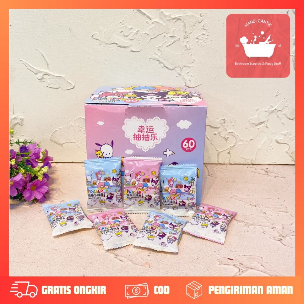 

PENGHAPUS MYSTERY GEPENG HAPUSAN MISTERI BOX SANRIO GEPENG ER-1528 MINI ERASER HAPUSAN LUCU IMUT KADO UNIK COD