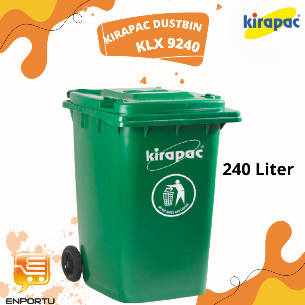 Kirapac Tong Sampah Jumbo Tempat Sampah Industru Dustbin 240 Liter - KLX 9240