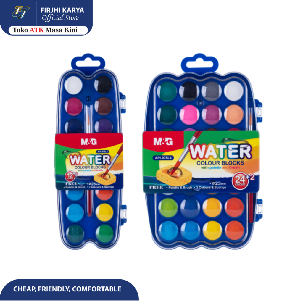 

Water Colour Blocks dan Brush 30mm - M&G