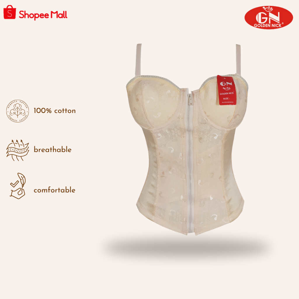 GOLDEN NICK Longtorso Kamisol Renda Premium Corset Bra Pelangsing Dalaman Kebaya