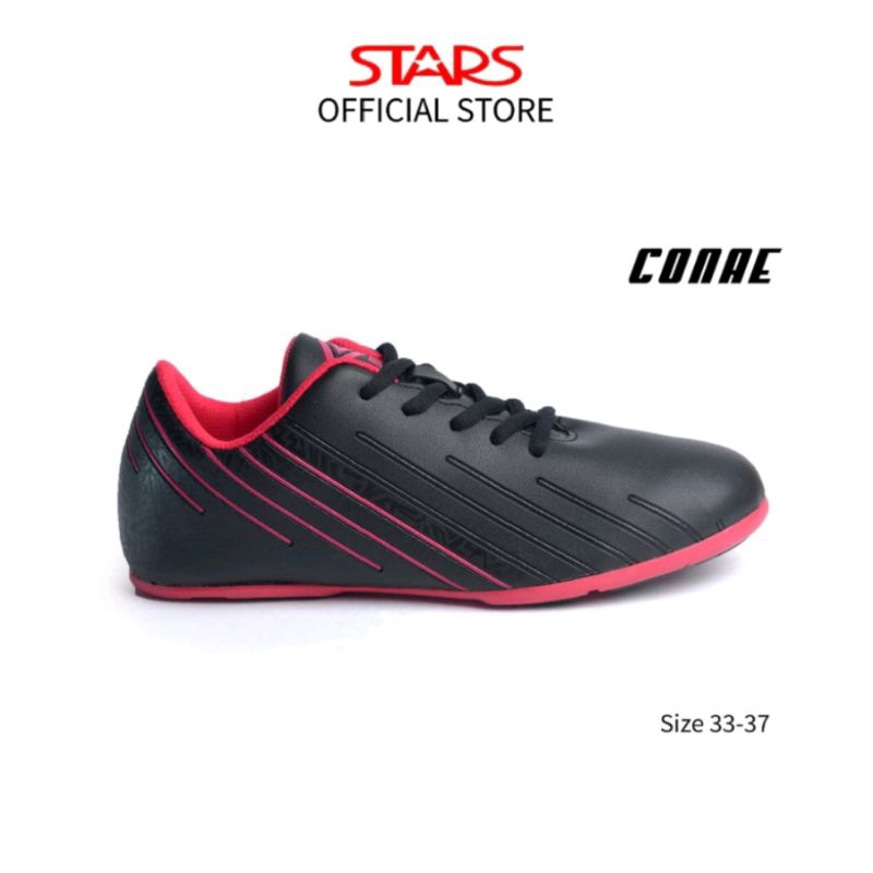 CONAE Sepatu Futsal Anak Laki-Laki Insight Hitam Merah