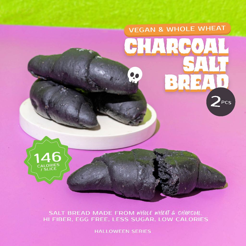 

Vegan Charcoal Salt Bread (Whole Wheat)