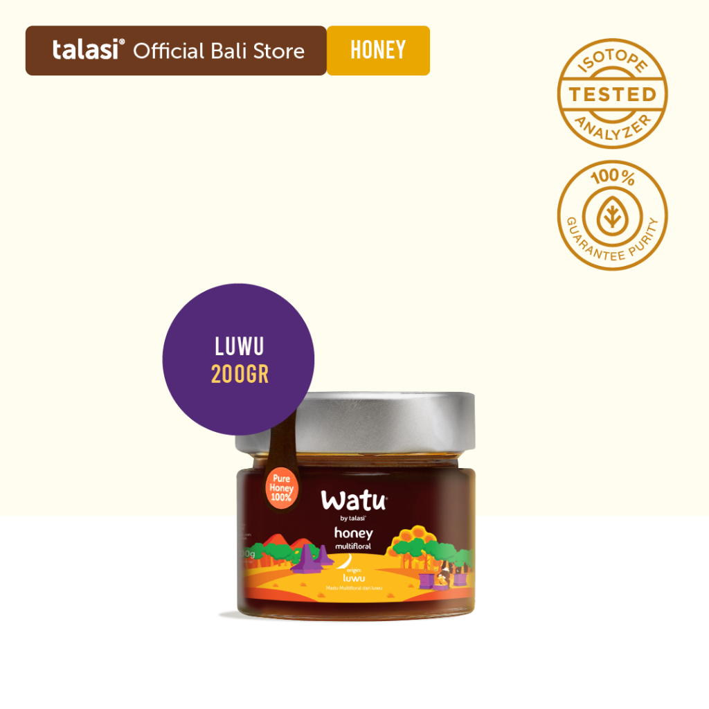 

Talasi Watu Multifloral Honey - Madu Asli Origin Luwu 200gr Sulawesi Selatan