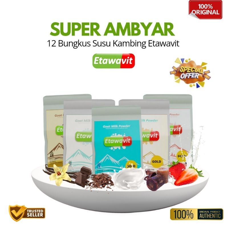 

12 Bungkus Susu Kambing Etawavit paket hemat