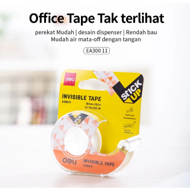 

Deli Isolasi Solatip Invisible Tape Dapat Ditulis Dengan Dispenser Warna Kertas Tidak Terlihat A300