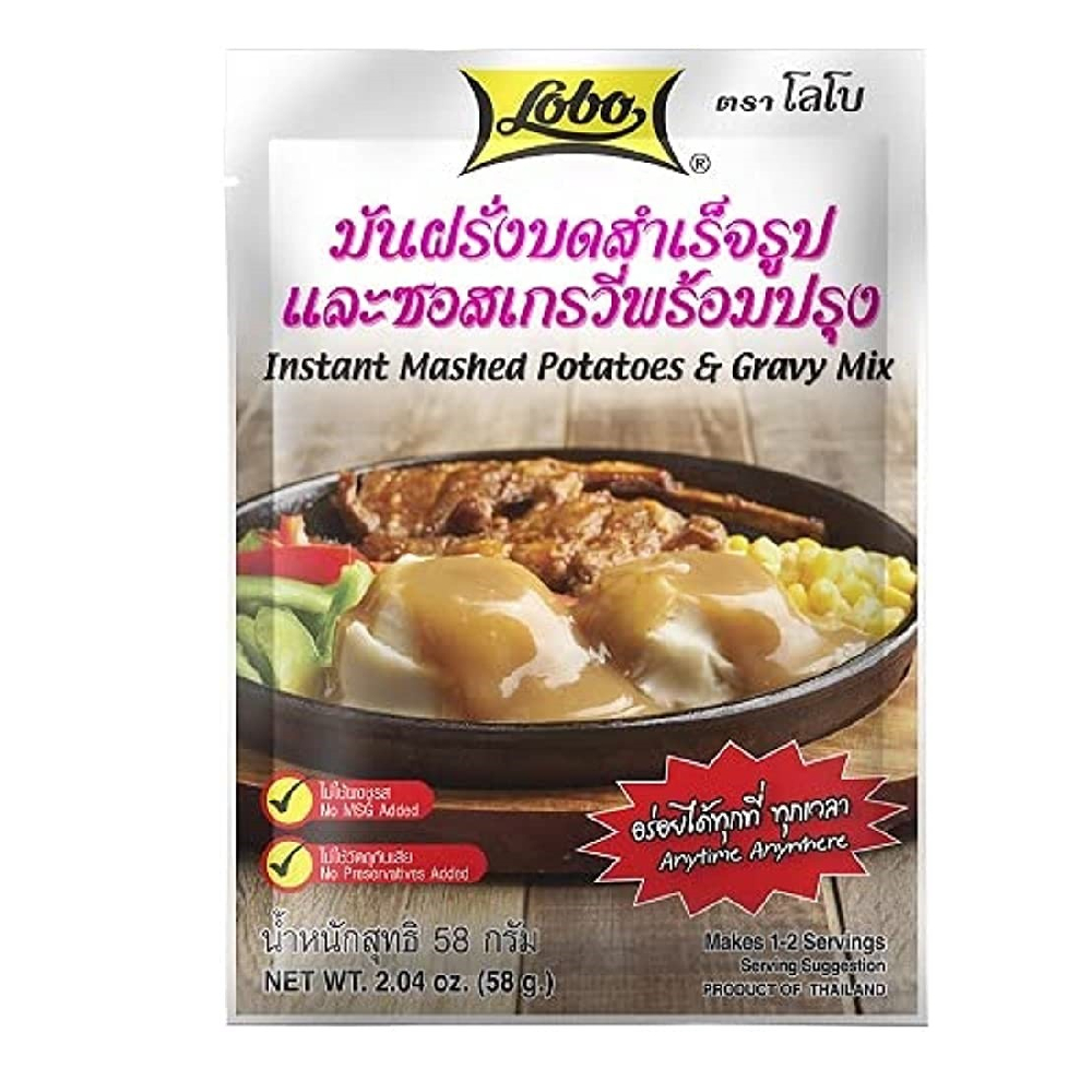 

Lobo Instant Mashed Potato & Gravy Mix 58 Gram
