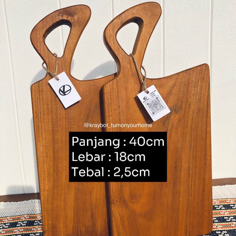 

Nycyta Home Talenan Kraybot Talenan Solid Teak Talenan Kayu Jati Utuh Tanpa Sambungan Aesthetic