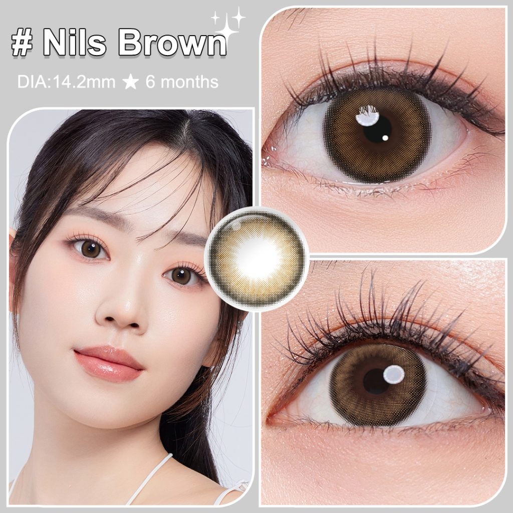 [PENDATANG BARU]Magister Softlens NILS Seris 14.2-14.5mm Normal Sepasang Lensa Kontak Warm 6Bulan