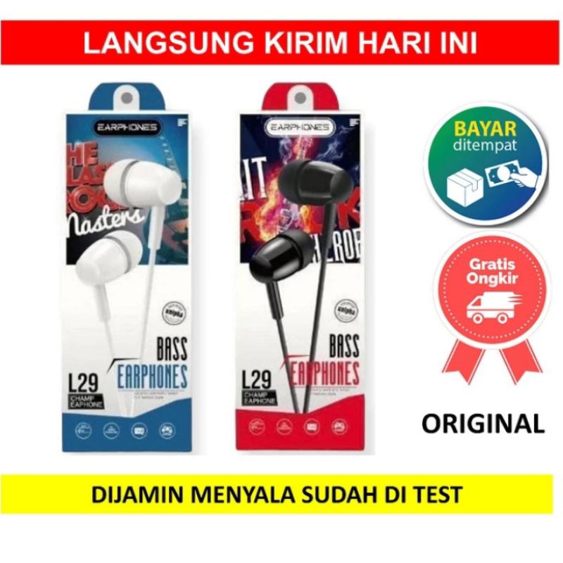 Headset L29 D21 Hf Handsfree Earphone Extra Bass