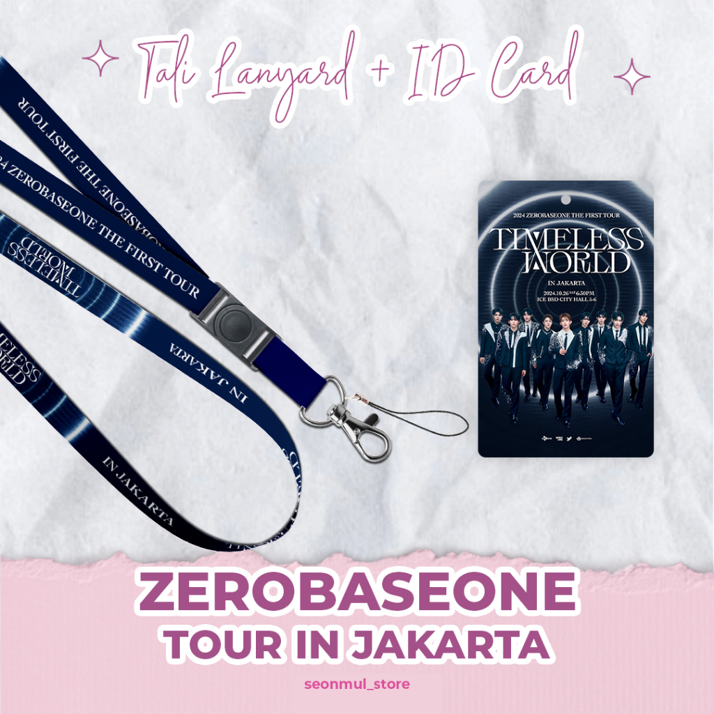 

LANYARD + ID CARD ZEROBASEONE TIMELESS WORLD IN JAKARTA / TALI HP CAHOL PC CARD HOLDER / ZB1 THE FIRST WORLD TOUR