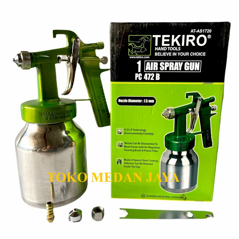 TEKIRO 472B SPRAY GUN 750CC SEMPROTAN ANGIN CAT HVLP TABUNG BAWAH