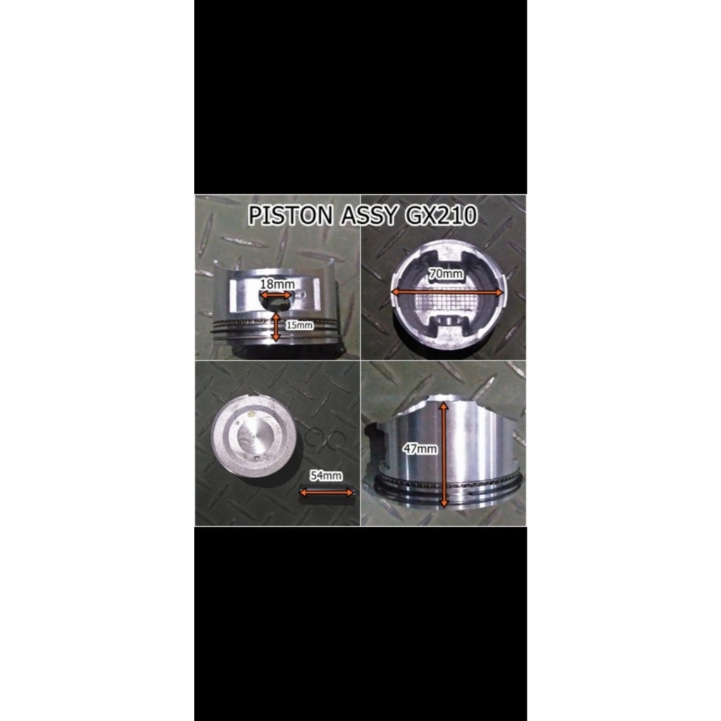 Piston Assy GX 210 YASUKA | Sparepart Mesin Bensin GE210 Yasuka