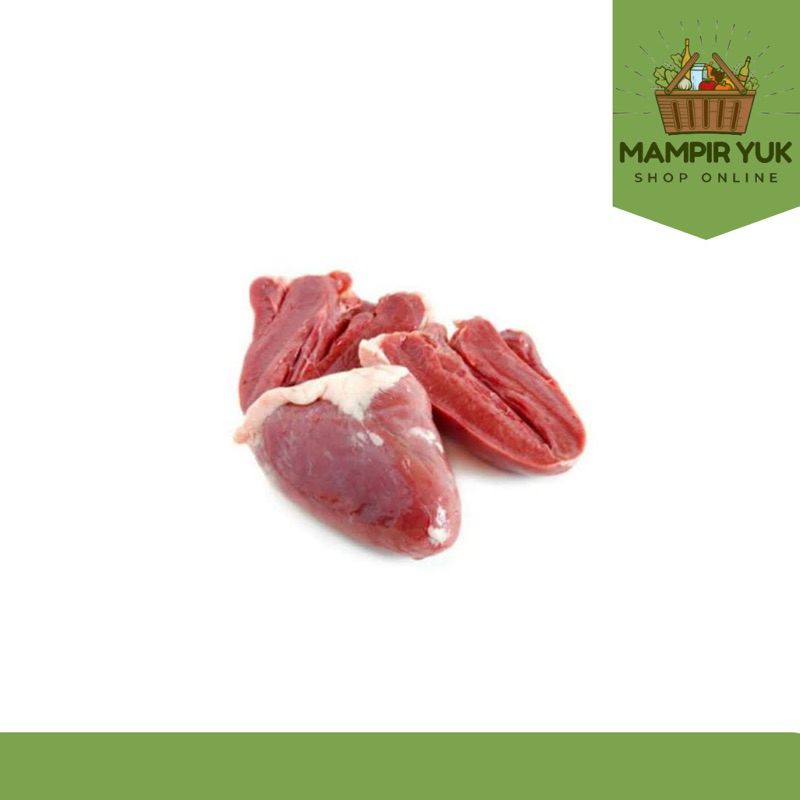 

Jantung sapi Fresh super 1pcs 500gr-700gr | mampiryuk