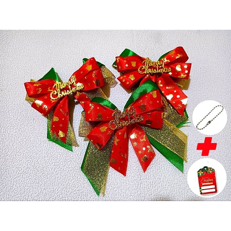 

Pita Hampers Natal + Hangtag + Rantai Biji Lada Christmas Ribbon Christmas Bow Pita Kado Pita Jadi