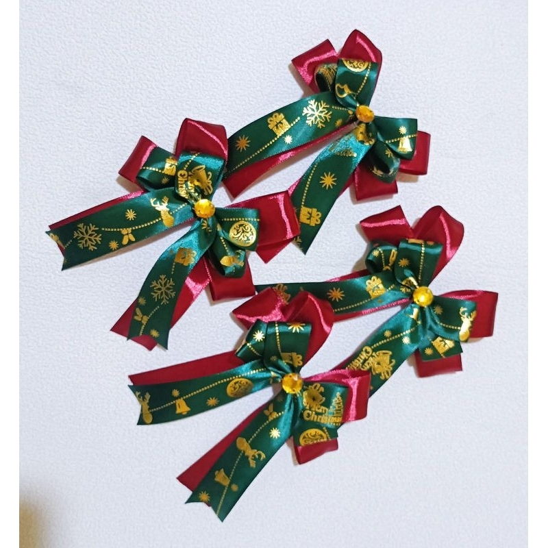 

Pita Hampers Natal Bermotif Christmas Ribbon Christmas Bow Aksesoris Pita Jadi Pita Kado 11cm