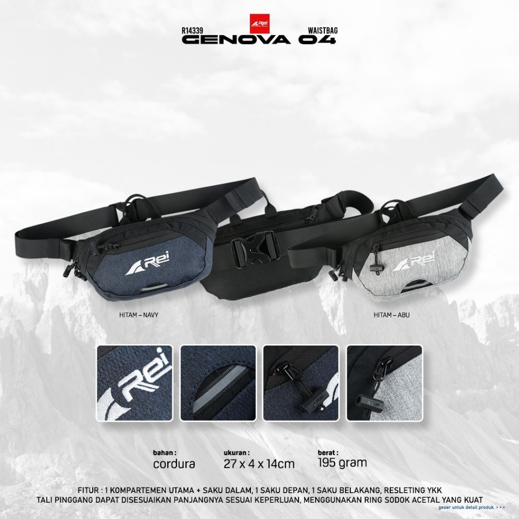 Tas Pinggang Pria Genova 04 Arei Outdoorgear