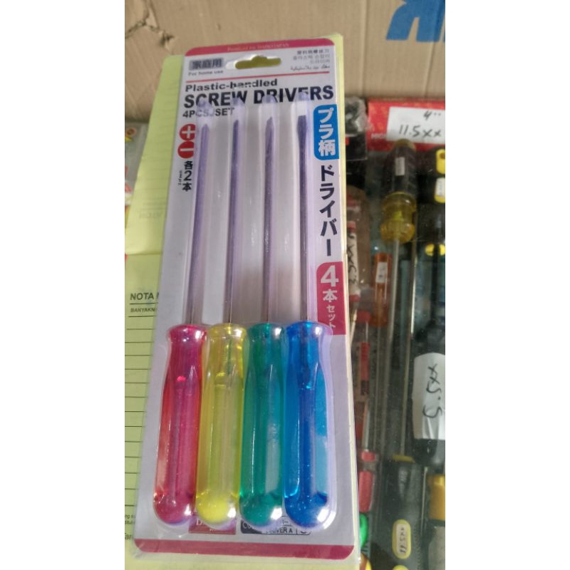 obeng satu set plus minus,obeng lengkap