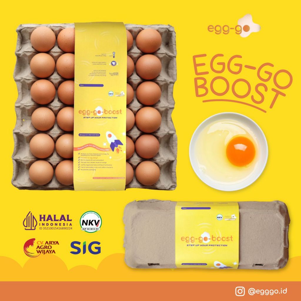 

EGG-GO BOOST (Telur Ramah Alergi, Tinggi Vit. D3 dan Antioksidan)