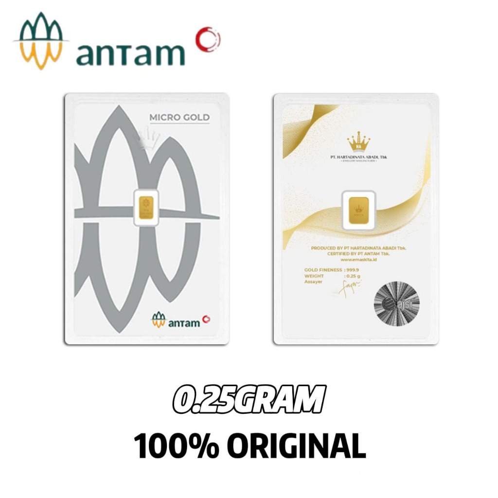 Logam Mulia Micro Gold 0.25 Gram Antam Hartadinata LM Emas Gift Series