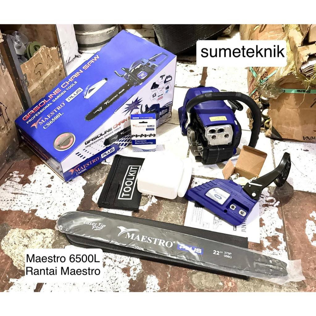 Chainsaw Maestro 6500L Bar 22" Laser 6500L Maestro Rantai Maestro / Mesin Gergaji Maestro 6500G Rant