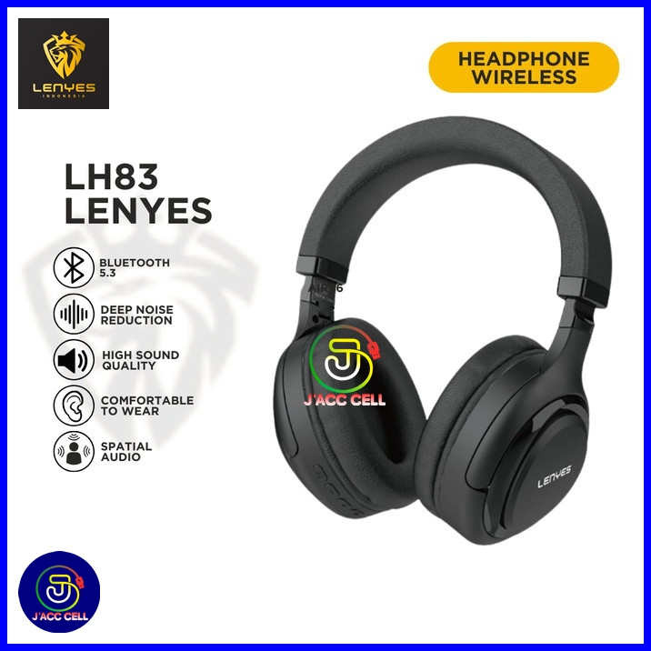 HF Lenyes LH-83 Headset Wireless Extra Bass 47H Playtime Headphone LH83 Original LENYES