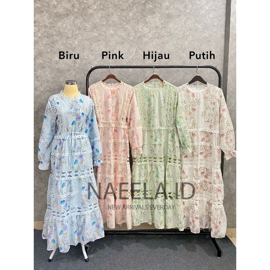 Nae Ella Lafreya Gamis Holly Brie Fashion Muslim Wanita Import LFY