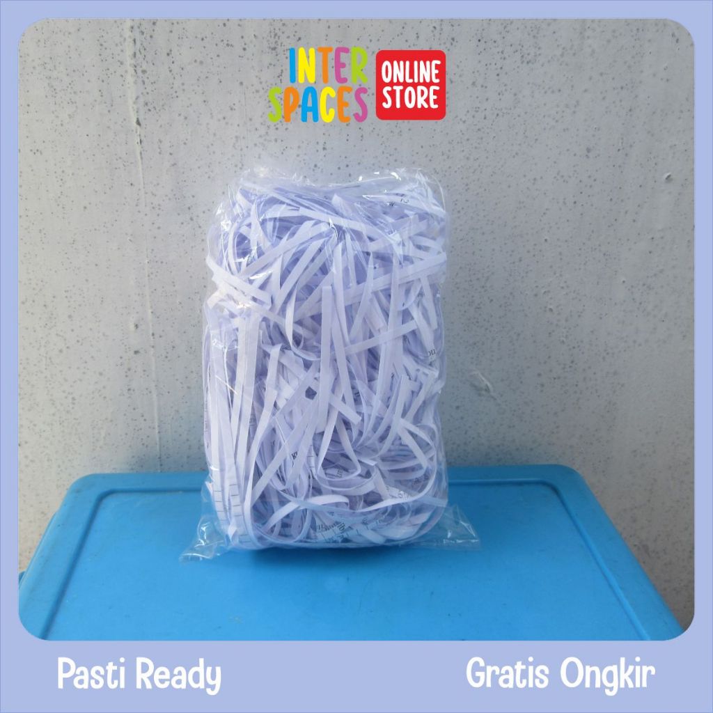 

Kertas Cacah Kertas HVS Serut 1 Kantong Shredded Paper Untuk Hampers Paket Kado Kerajinan
