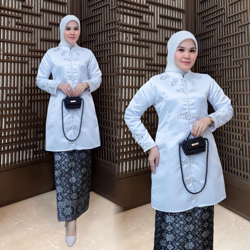 Setelan kebaya kurung melayu tafeta payet // baju kurung // kebaya kurung tafeta // kebaya Tafeta