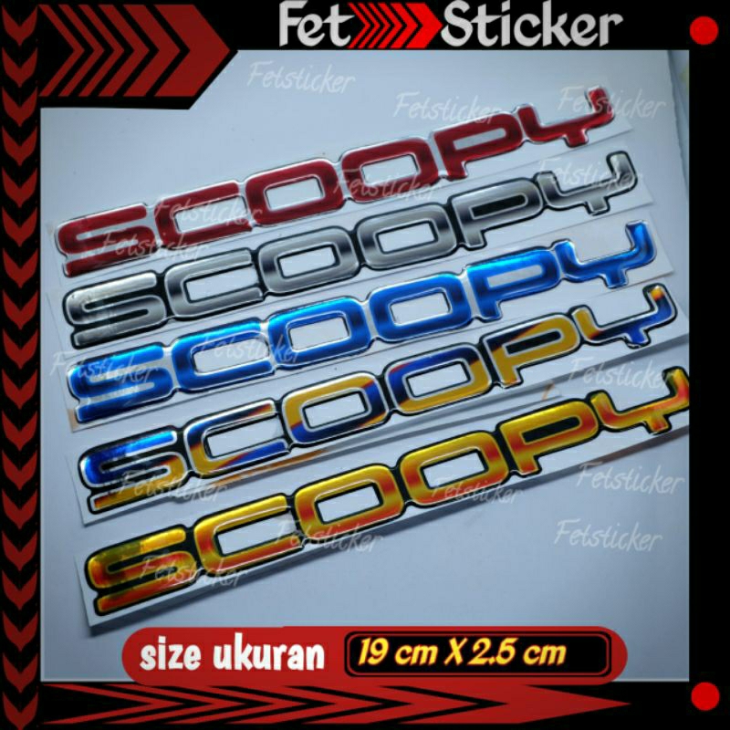 Emblem Timbul Scoopy New / Emblem Scoopy Prestige / Emblem Scoopy Donat Titanium