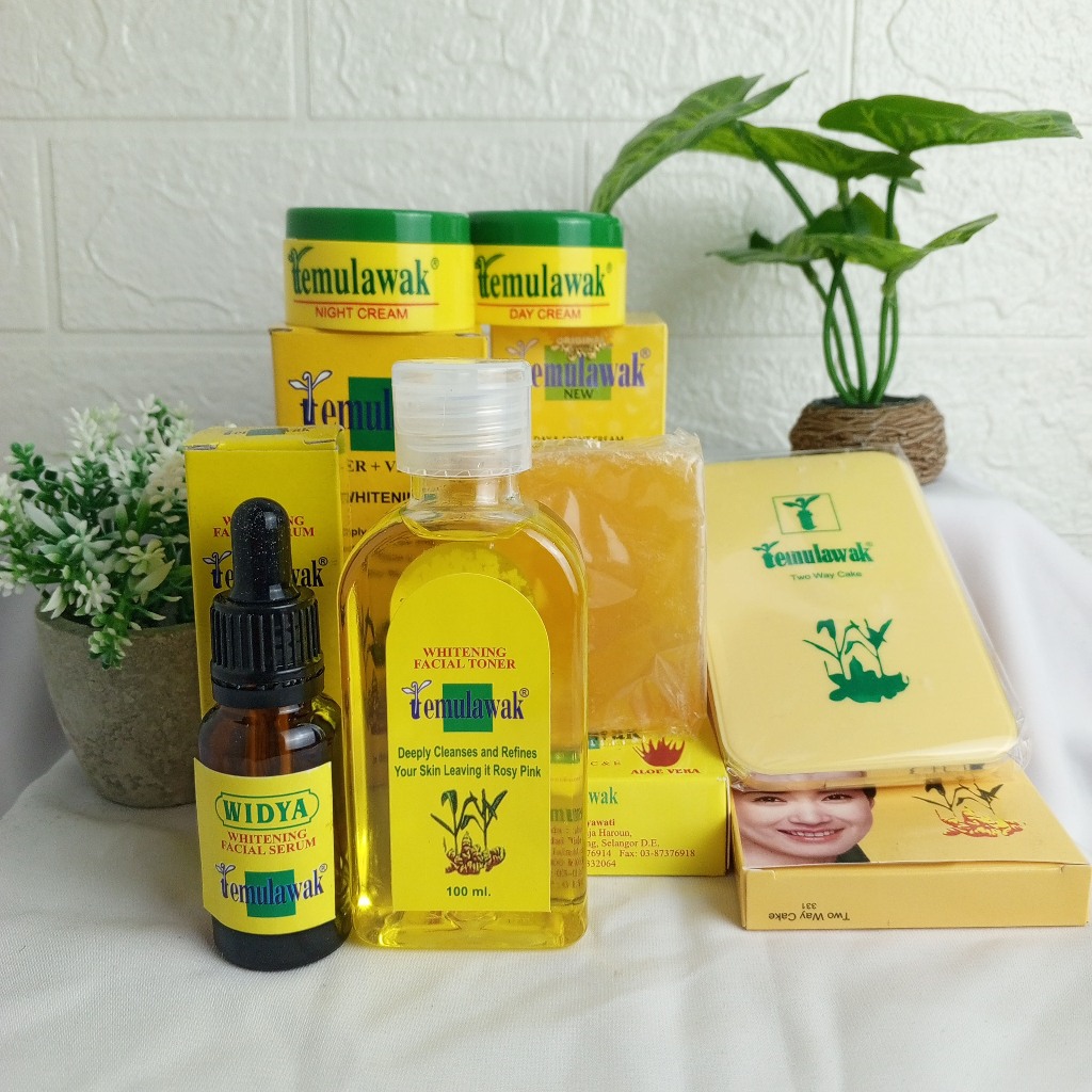 Terlaris Paket Krim Temulawak 6in1 - Krim Temulawak Komplit (Krim Siang Malam Sabun Toner Serum Beda