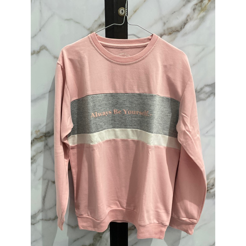 PRELOVED ATASAN WANITA SWEATER PINK BLOUSE ZELIA PINK