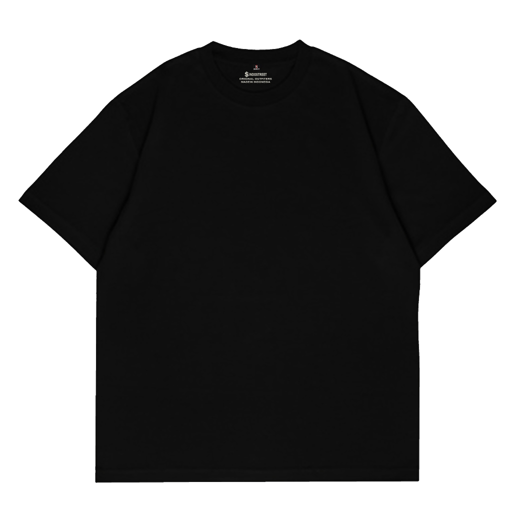 Indostreet - Tshirt Kaos Oversize Polos Hitam Unisex