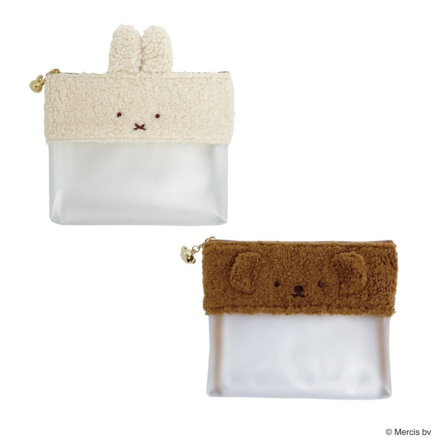 

Flat Pouch Miffy Boris Boa Face Series Mercis bv Storage Pouch Kotak Serbaguna Translucent Kotak Pensil Limited Edition