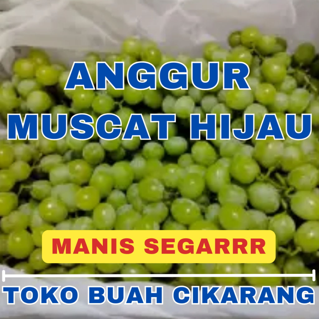 

(BISA COD) PROMOO BUAH ANGGUR SHINE MUSCAT HIJAU 1 KILO KG TOKO BUAH CIKARANG