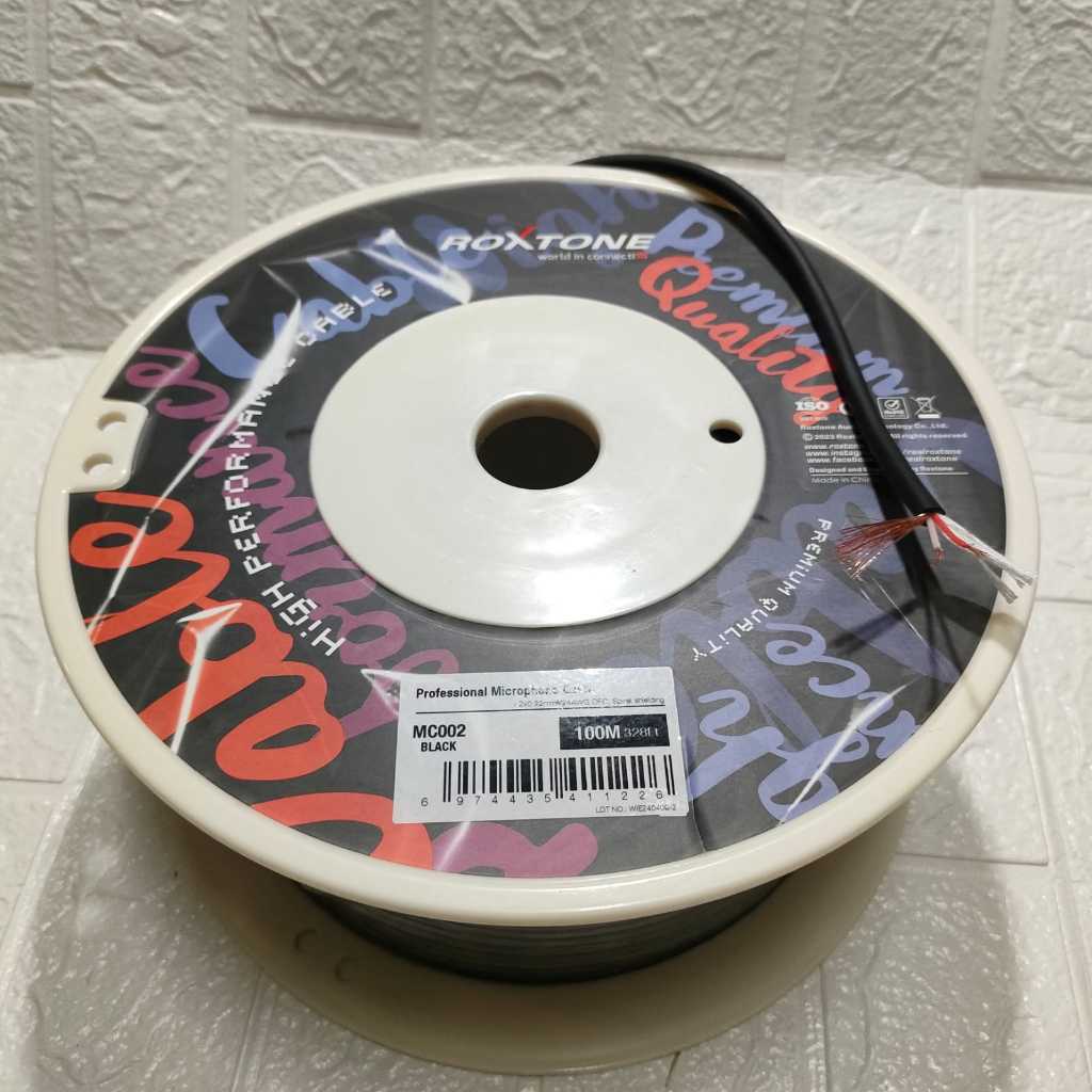 ( 1 Meter ) KABEL MIC STEREO PROFESIONAL ROXTONE MC002 ORIGINAL