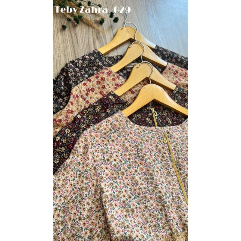 aisyahproduk | TEBY DASTER ARAB ZAHRA FLOWER RAINBOW SERIES RAYON VISCOSE ALL SIZE ORI