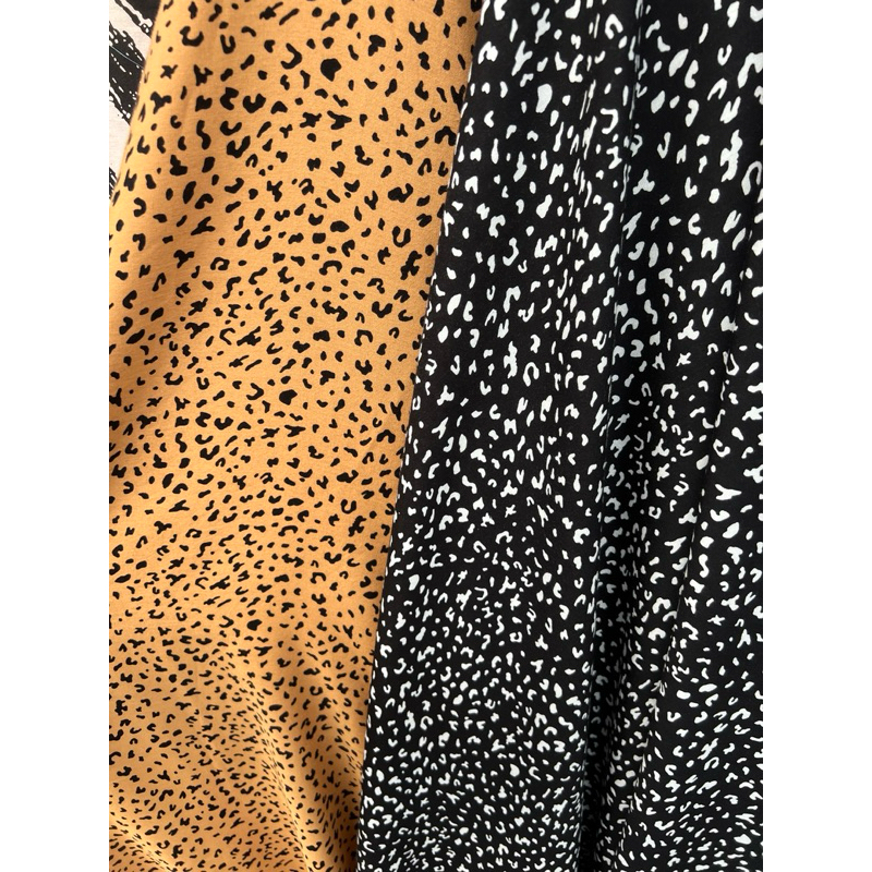 kain katun rayon viscose premium motif macan tutul best seller