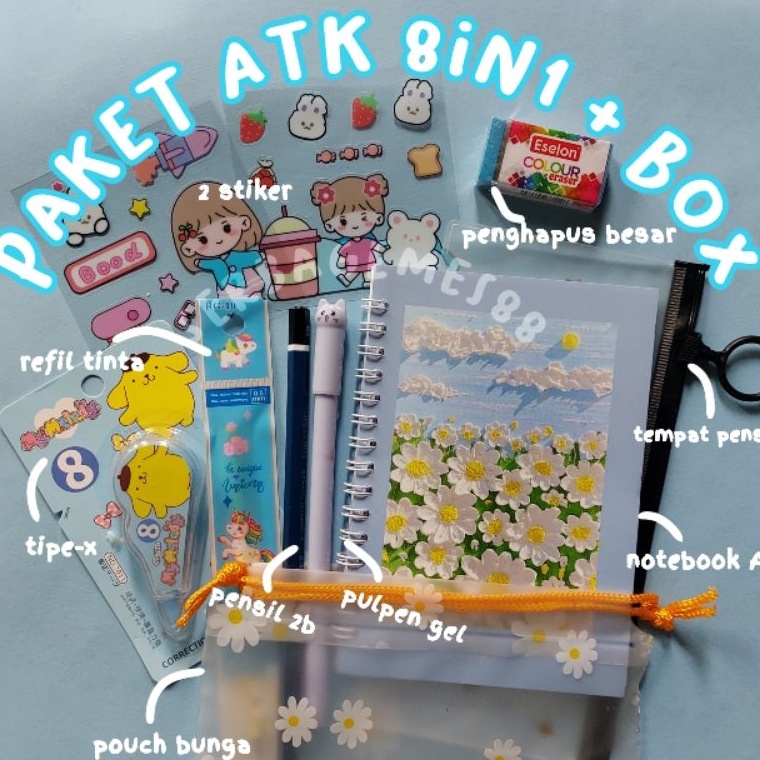 

Stock Limited serbagemes88 COD SET ALAT TULIS 8 IN 1 LENGKAP KARAKTER STATIONERY SET ALAT TULIS SET PAKET ATK AESTHETIC ALAT SEKOLAH BUKU DAN PULPEN PERALATAN TULIS DAN PERLENGKAPAN SEKOLAH