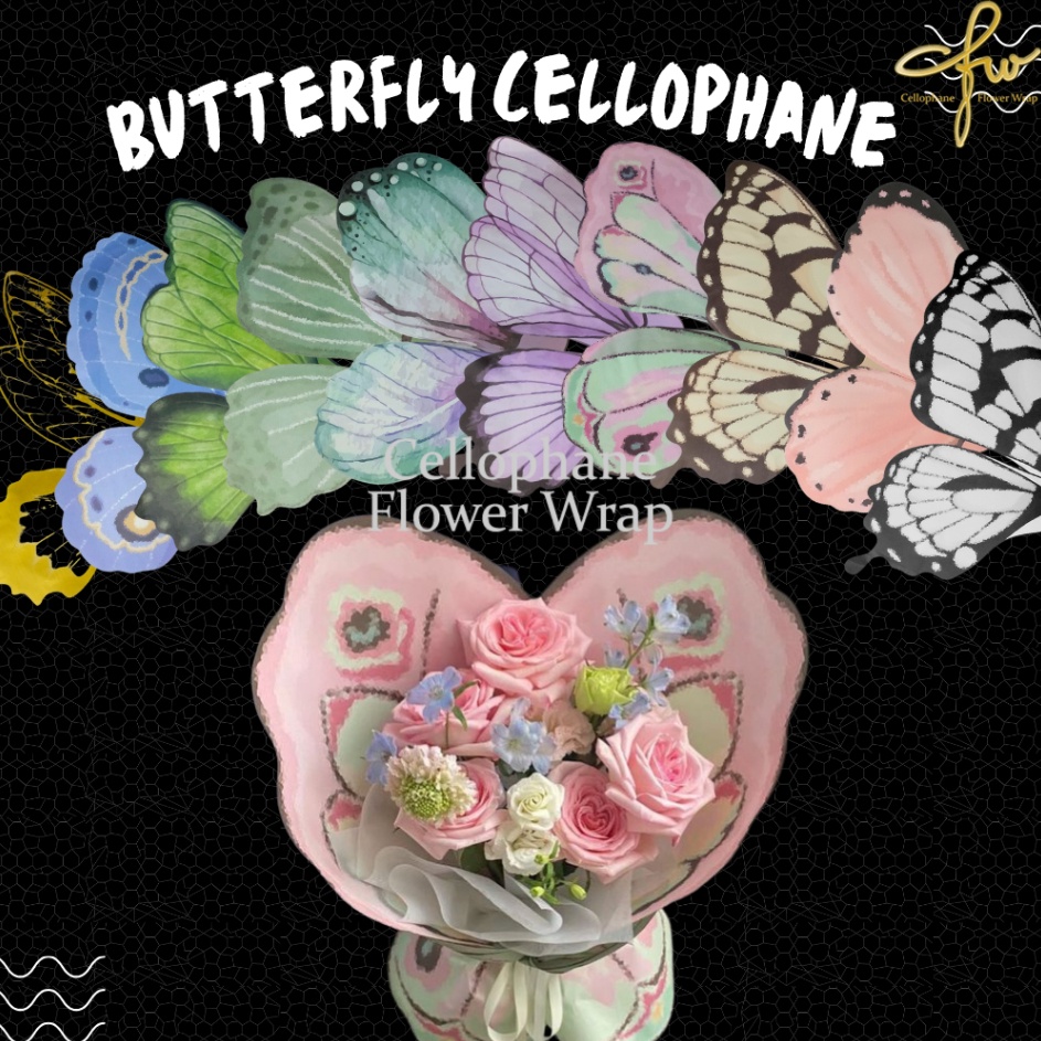

Buruan Ambil Kertas Buket Butterfly Wings Cellophane Flower Wrap