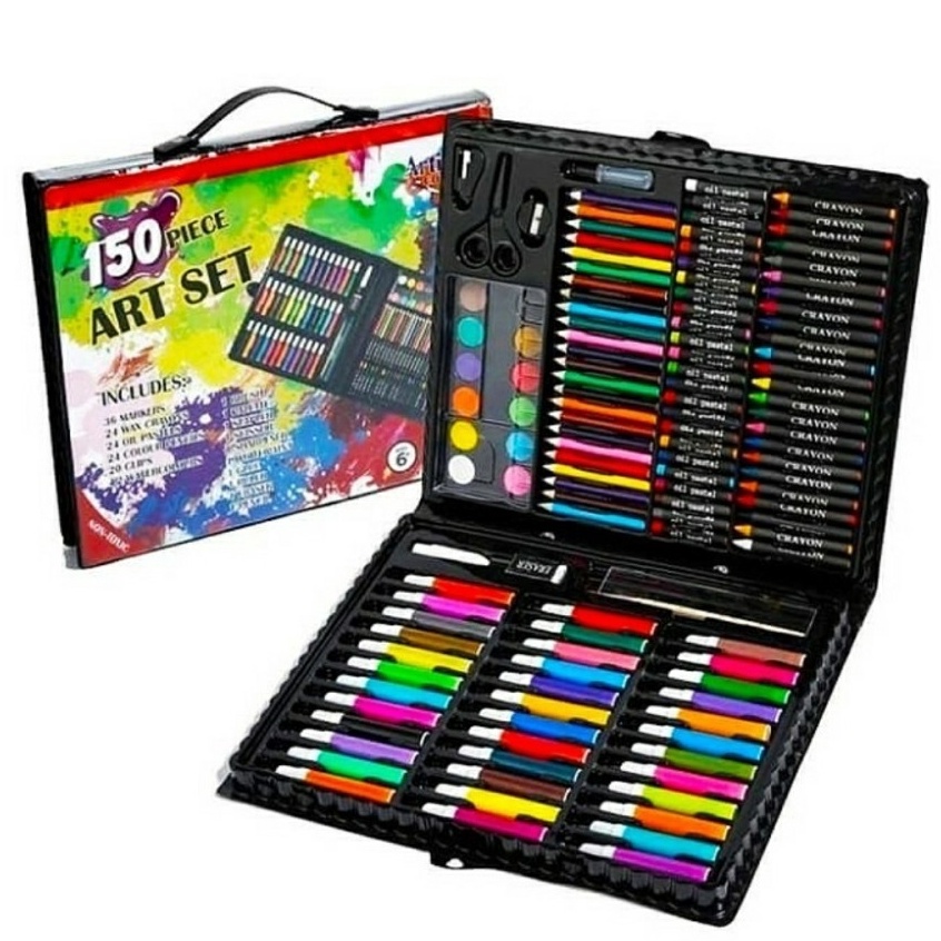 

Hemat Terbatas Crayon SET Peralatan Gambar Mewarnai Ada Pensil Warna Crayon dan Spidol CRAYON 15 SET HITAM