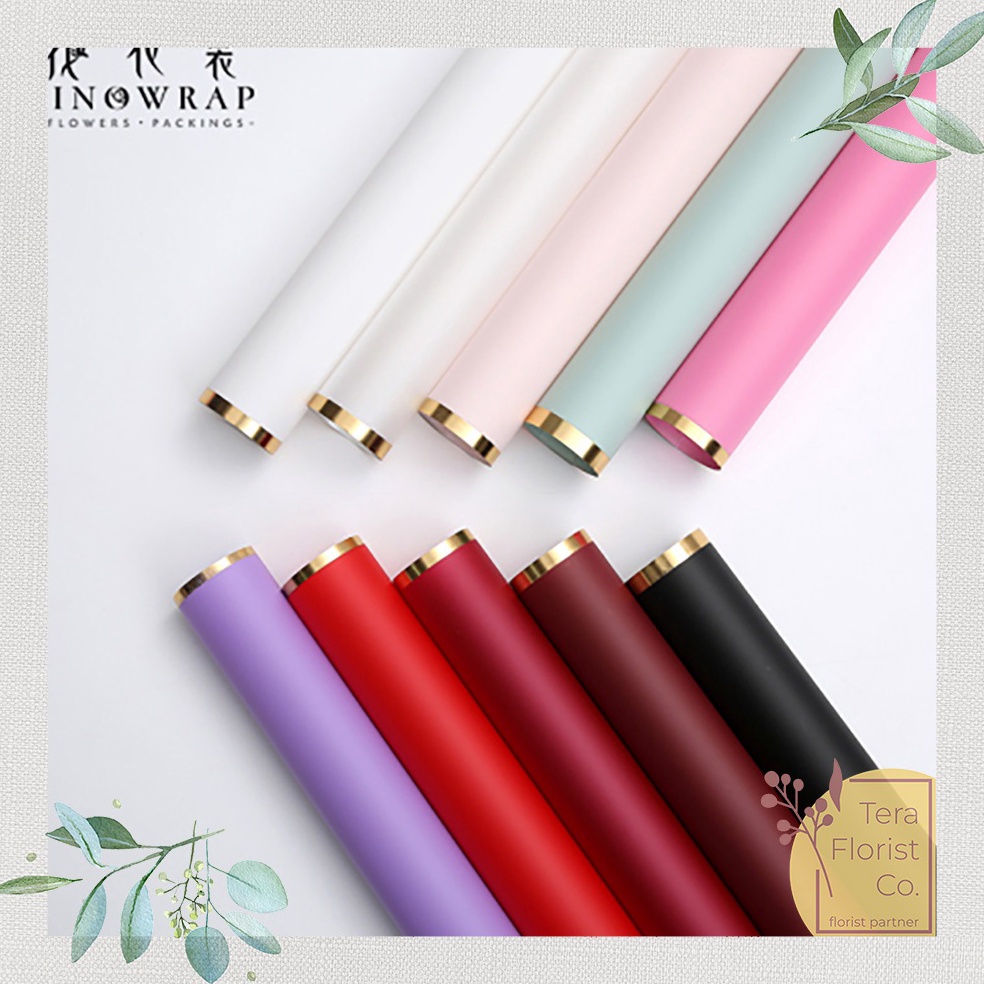 

Super Hadiah 2 Lembar Cellophane Metalik Gold Frame List Kertas Jelly Ori Sinowrap Buket Bunga Korean Kertas Waterproof Flower Wrapping Paper Tera Florist Grosir PHXQ1GD